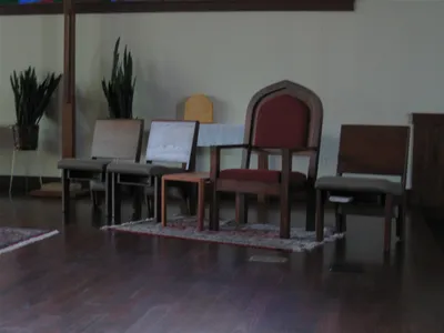 Seating for celebrant and servers.
