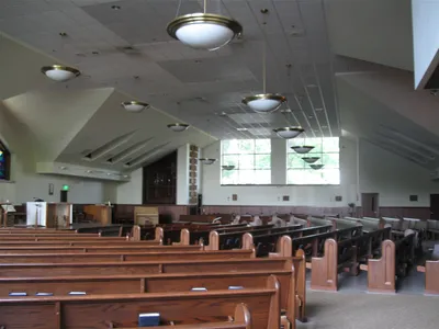 Right side of church.