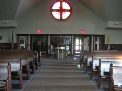 Back of the church.