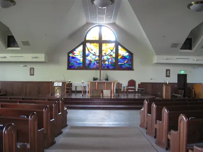 Interior of church.