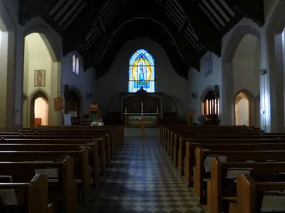 Front of the church.