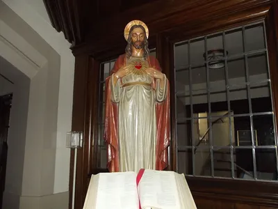 Sacred heart statue.