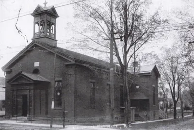 Original Nativity church situated at the corner of Erie and Utica was built in 1854. The building was later converted into part of the parish school.