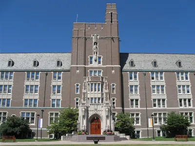 Exterior of building that surrounds the chapel.