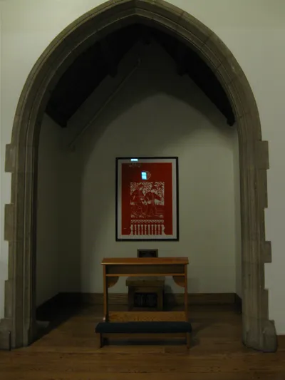 A side shrine. Not sure to what. It's important to remember that this is no longer a Catholic chapel.