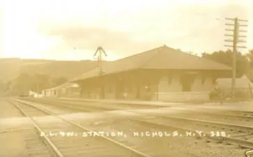 Old photograph of chapel exterior while still a railroad station. Source: WNY Railroad Archive