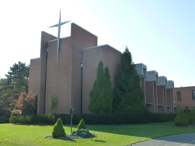 Chapel seen from angle.