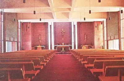 Interior of chapel, 1970s.