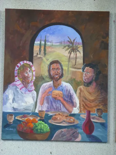Center painting.