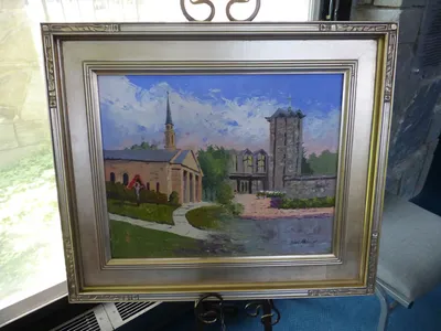 Painting of the two cluster parishes (St. Anne and Lourdes).