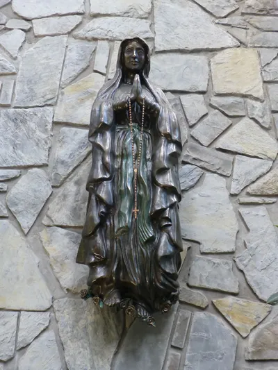 Our Lady of Lourdes statue.