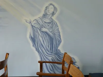 Painting on chapel wall.