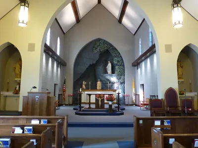 Front of the church.