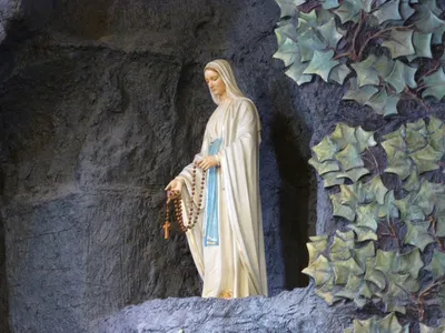 Our Lady of Lourdes statue.