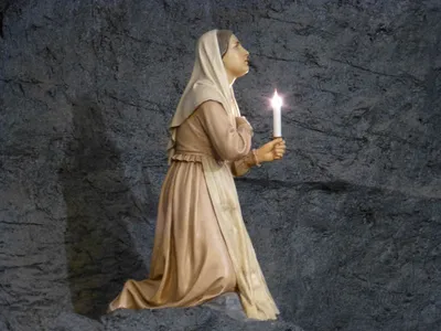 St. Bernadette statue.