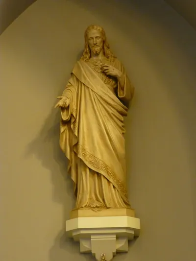 Sacred heart statue.