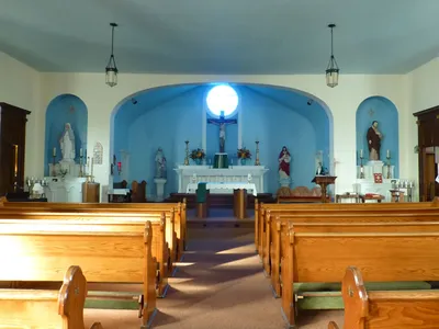 Front of the church.
