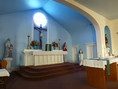 Back of the sanctuary with high altar.