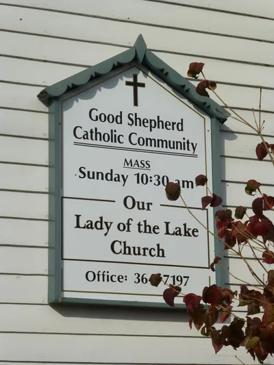 Church sign.
