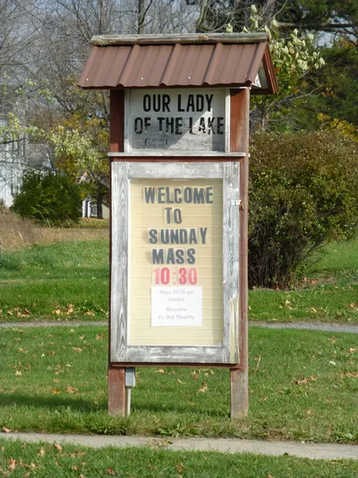 Church sign.