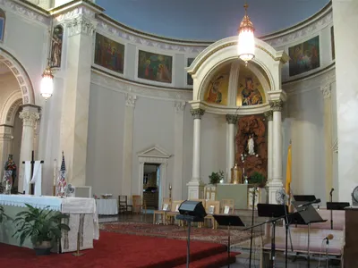 Sanctuary seen from right side.