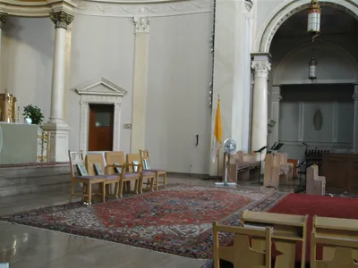 Sanctuary seen from left.