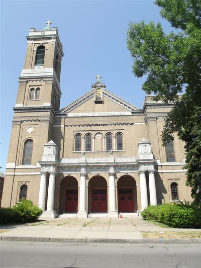Front of the church.