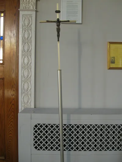 Processional crucifix.