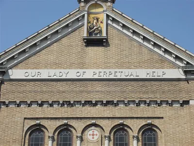 Name of the church as engraved on the front.