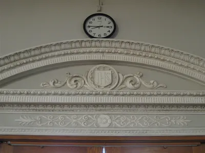 Designs above entrances.