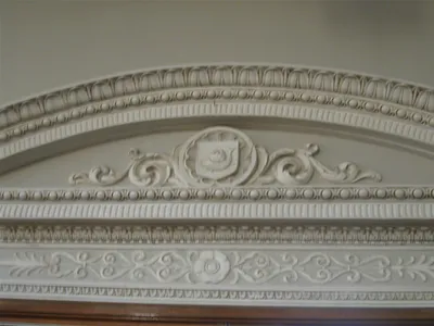 Designs above entrances.