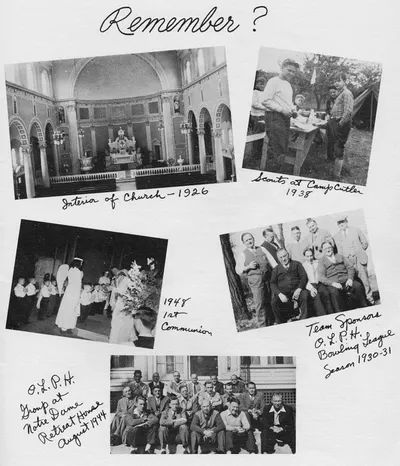 Photo montage of present church