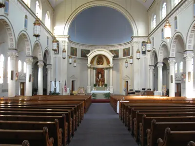 Interior of church.