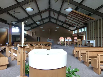 View of the church from the entrance.