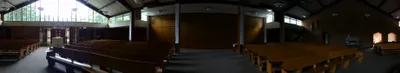 Panoramic view of seating.
