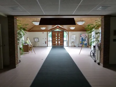 Narthex seen from church.