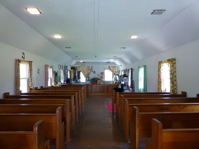 Interior of chapel today. It's now used by the ARC as a performance theater.
