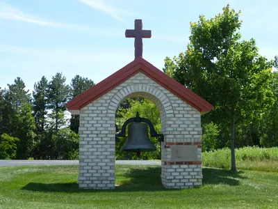 Bell from former St. Lucy's church in Rochester.