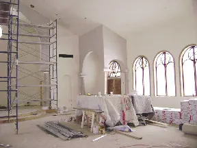 Chapel under construction. Source: Padre Pio Web site.