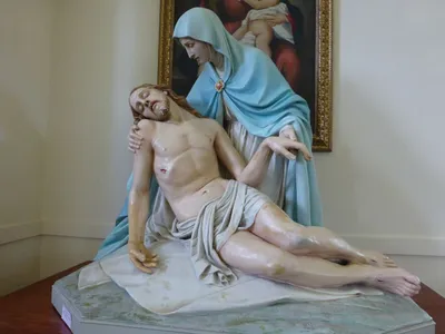 Pieta, previously from Holy Family church in Rochester.