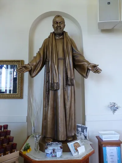 St. Padre Pio statue.