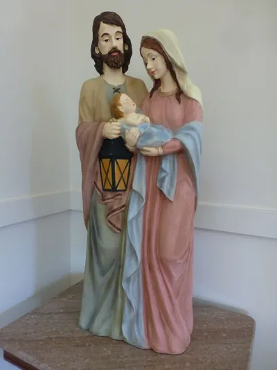 Holy family statue.