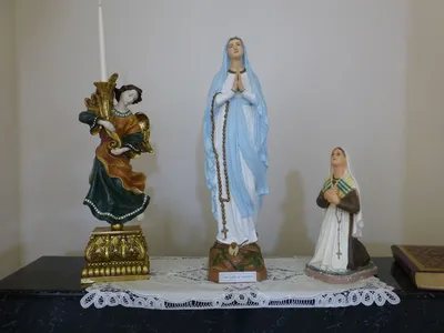Our Lady of Lourdes mini shrine.