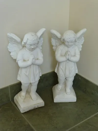Angel statues.