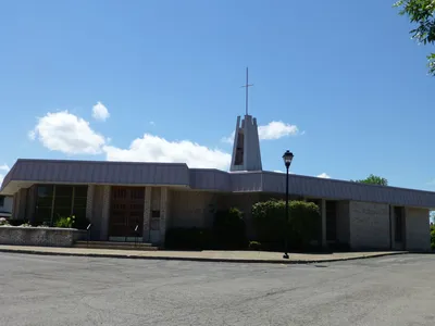 Exterior of church.