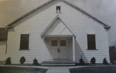 Exterior of former church. Source: Parish history book