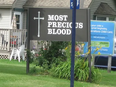 Church sign.
