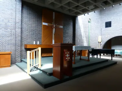 Sanctuary seen from angle.