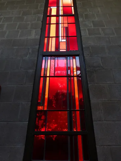 Stained glass.