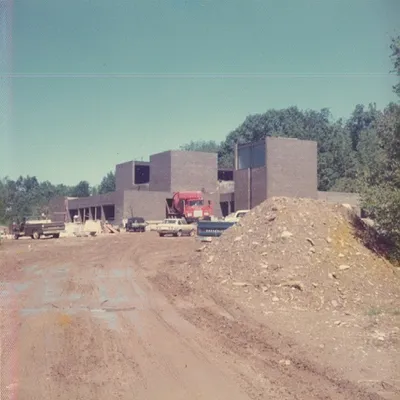Construction of church. Source: Formerly on the parish Web site
